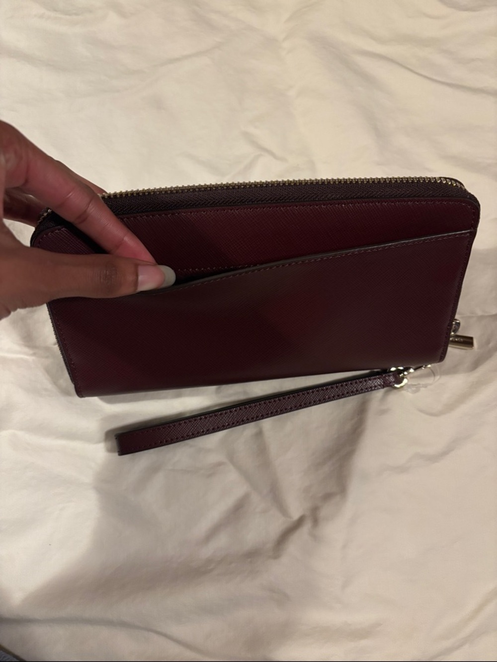 Kate Spade New York Burgundy & Blush Tote Bag + Matching Wallet Set - Picture 13 of 13